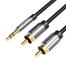 Vention 2xRCA - 3.5mm jack kábel 3m fekete (BCFBI) (BCFBI) kábel és adapter