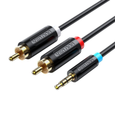 Vention 2xRCA - 3.5mm jack kábel 5m fekete (BCLBJ) (BCLBJ) kábel és adapter