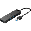 Vention 4-Port USB 3.0 Hub with Power Supply, 0.5m - fekete