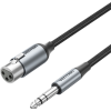 Vention 6.35mm TRS Male to XLR Female Audio Cable 3M Gray Aluminum Alloy Type (BKGHI)