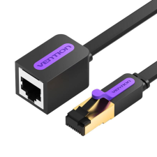 Vention Cat.7 lapos hálózati kábel 1,5m fekete (ICBBG) (ICBBG) kábel és adapter