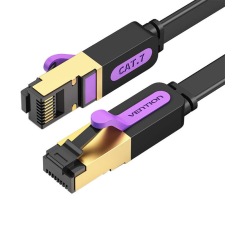 Vention Cat.7 UTP lapos hálózati kábel 10m fekete (ICABL) (ICABL) kábel és adapter