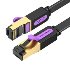Vention Cat.7 UTP lapos hálózati kábel 3m fekete (ICABI) kábel és adapter