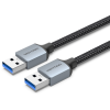 Vention Cotton Braided USB 3.0 A Male to A Male Cable 2M Gray Aluminum Alloy Type (CTSHH)