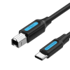 Vention CQUBF USB-C apa - USB-B apa 2.0 Nyomtató kábel - Fekete (1m) (CQUBF)
