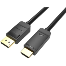 Vention displayport 4k - hdmi, (fekete), 2m, kábel kábel és adapter