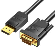 Vention Displayport -&gt; VGA 1,5m kábel (fekete) (HBLBG) kábel és adapter