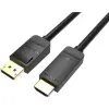 Vention Displayport to HDMI Cable 1,5m Black  HAGBG