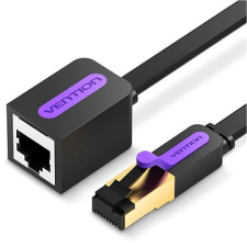 Vention Flat Cat.7 Extension Patch Cable, 3m, fekete kábel és adapter