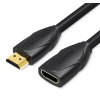 Vention hdmi/m - hdmi/f (hosszabbító, fekete), 1m, kábel