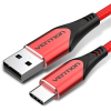 Vention Type-C (USB-C) to USB 2.0 Cable 3A Red 2m Aluminum Alloy Type