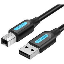 Vention USB 2.0 dugó - USB-B dugó nyomtató kábel 1M fekete PVC típus kábel és adapter