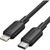 Vention USB 2.0 Type-C Male to Lightning Male 3A Cable 1M Black PVC Type (LAKBF)