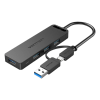 Vention USB 3.0 4 portos 2in1 HUB 0,15m fekete (CHTBB) (CHTBB)
