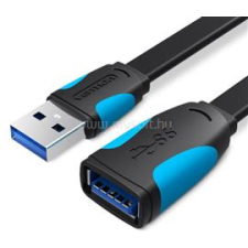 Vention USB 3.0 hosszabbító, lapos 3m, kábel (fekete) (VAS-A13-B300) kábel és adapter