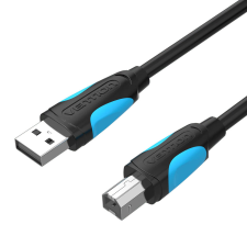 Vention usb-a 2.0 - usb-b 2.0 (fekete), 3m, kábel kábel és adapter