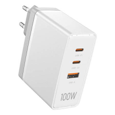 Vention USB-A + 2xUSB-C hálózati töltő 100W fehér (FEGW0-EU) (FEGW0-EU) mobiltelefon kellék