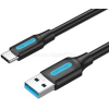 Vention USB-A 3.0/M -> USB-C/M kábel PVC 2m kábel (fekete) (COZBH)