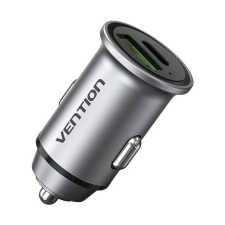 Vention USB A+C autós töltő szürke (FFBH0) (FFBH0) mobiltelefon kellék