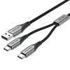 Vention USB-A/M -> 2*USB-C/M, 0,5m, (3A,60W), kábel