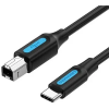Vention USB-C 2.0 to USB-B Printer 2A Cable 1.5m Black