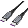 Vention USB-C 3.1 Gen2 100W 10Gbps Cable 1m Gray Aluminum Alloy Type (TAHHF)