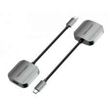 Vention USB-C -> HDMI (0,15m Szürke Aluminum Ötvözet) konverter kábel és adapter