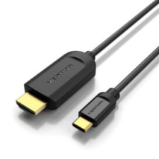Vention usb-c - hdmi 1.4 (fekete), 2m, kábel kábel és adapter