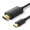 Vention usb-c - hdmi 1,5m (4k,fekete), kábel