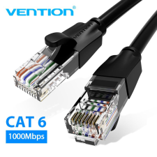Vention utp patch (cat.6, fekete), 8m, kábel kábel és adapter