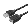 Vention VAS-A44-B050 USB-A apa - USB-A anya 2.0 Adat és töltő kábel - Fekete (0.5m)