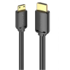 Vention Vention HDMI-C/M -> HDMI-A/M (4K,HD, fekete), 1,5m, kábel