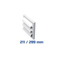 VENTS Vents gravitációs zsalu, fehér alap kivitel (211/299 mm) villanyszerelés