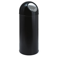 VEPA BINS Nyomófedeles szemetes, 55 l, fém, VEPA BINS, fekete szemetes