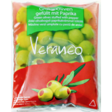 Veraneo Zöld Olívabogyó Magozott, Sós Felöntő Lében 160 g / 70 g konzerv