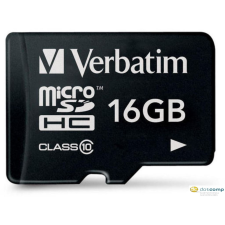Verbatim 16GB microSDHC Verbatim CL10 memóriakártya + adapter (44082) memóriakártya