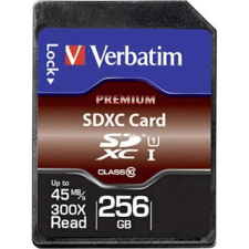 Verbatim 256GB SDXC Verbatim CL10 UHS-I Premium memóriakártya (44026) memóriakártya
