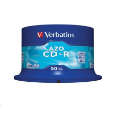Verbatim 80'/700MB 52x CD lemez Crystal (AZO) hengeres 50db/cs  (43343) (43343) írható és újraírható média