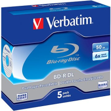 Verbatim BD-R 50GB Dual Layer 6x, 5 db - tokokban írható és újraírható média