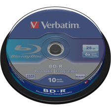 Verbatim Bluray Verbatim 25GB 10pcs Spindel 6x White Blue Surface (43742) írható és újraírható média