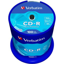 Verbatim CD-R 52x Pirate Island védelem, 100ks cakebox írható és újraírható média