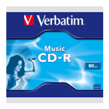 Verbatim Cd-R audió lemez, 700 MB 80 perc, normál tok AZO írható és újraírható média