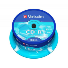 Verbatim CD-R lemez, 700MB, 52x, 25 db, hengeren, VERBATIM DataLife (CDV7052B25DL) írható és újraírható média