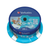 Verbatim CD-R lemez, nyomtatható, matt, ID, AZO, 700MB, 52x, hengeren,