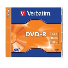 Verbatim DVD-R 4,7 GB 16x normál tokban írható és újraírható média