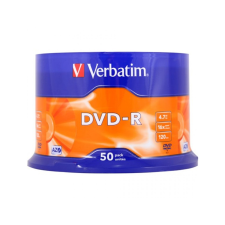 Verbatim DVD-R 4.7GB 16x DVD lemez 50db/henger /43548/ írható és újraírható média