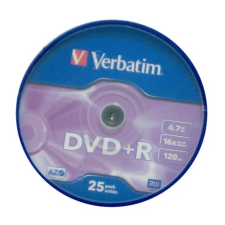 Verbatim DVD+R írható DVD lemez 4,7GB 25db hengeres (43500) írható és újraírható média