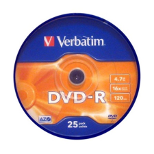 Verbatim DVD-R írható DVD lemez 4,7GB 25db hengeres (43522) írható és újraírható média