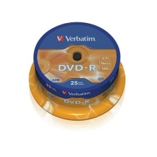 Verbatim Dvd-R lemez 4,7 GB 16x, 25db hengeren AZO írható és újraírható média