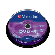 Verbatim DVD-R lemez, AZO, 4,7GB, 16x, 10 db, hengeren, VERBATIM írható és újraírható média